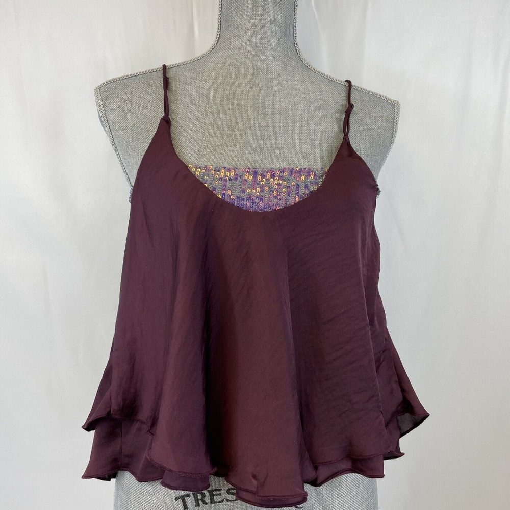 Free People Turn It On Cami Vetiver Bloom